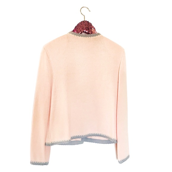 ✨Luxury✨ St. John blush pink knit jacket - Picture 2 of 8